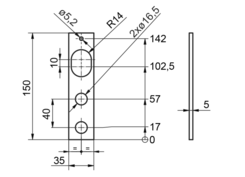 Reinforced p. CS MINI corner 70/90 zn