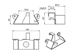 Holder of tarpaulin tube 50 rivet.