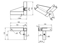 Mounting set MINI UNI KIMAX RL