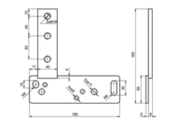 Holder of tensioner L for CS MINI