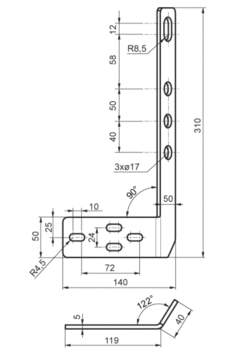 Holder for ratchet strainer L