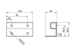 Edging profile Al of portal anod