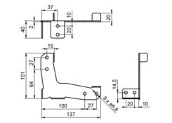 Corner joint LK, front L NEW