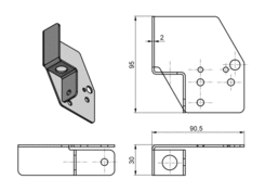 Verbinder LUMAX hinten L