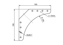 Corner reinforcement Al Portal out flap