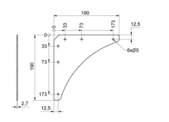 Corner reinforcement 190x190 panel door