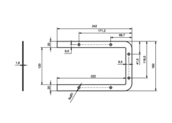 Washer for recessed lock PUSH