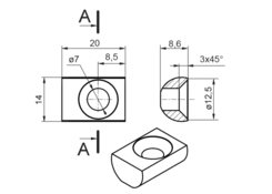 Plate for secure hinge Tirex