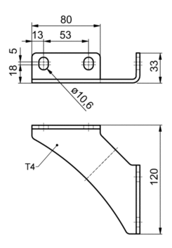 Corner reinforcement for crossbar U