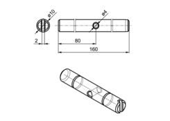 Bolzen o10mm, niro