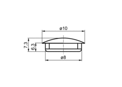 Plastic cap 7 mm