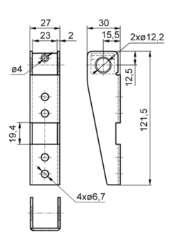 Halter für einseitiges Hubsystem