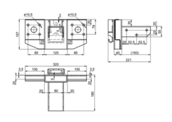 Corner joint midd. 120x40x5AdaicoRAL7040