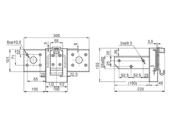 Łącznik śr. 100x40 BX RAL7040 AIRLIN