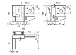 Corner rear L,120x40x5, K20