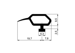 Middle seal for panel door