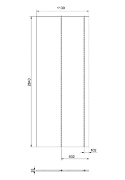 Panel PU 25mm pre dvere, 2905 mm