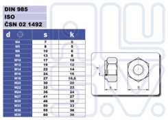 Self-locking nut M10, zinc, DIN 985