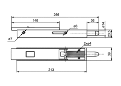 Mechanism lock 6409, steel, zinc