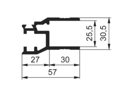 Edging profile K20 side, al