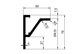 Profile for middle part reinforcement