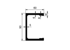 Frame profil 90mm al