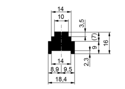 Countersunk profile, al