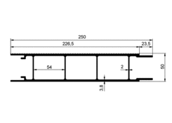 floor profile 250mm