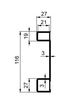 AL/ECO sheet profile counterpart