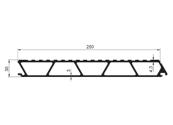 Middle profile 250 for loading ramp