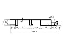 Profil sloupku MIDI zadní integr. pant