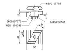 Clamp Palcom high 4mm