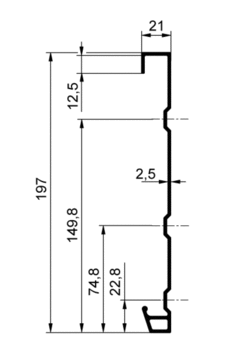 CS portal profile, 197mm inner