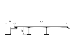 Floor profile 200x30 smooth