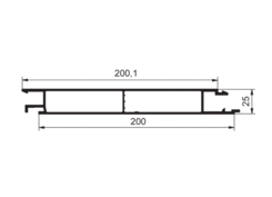 Middle profile Eurolock 200mm al