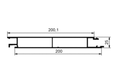 Profil stredný Eurolock 200mm al