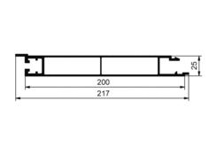 Profil spodný Eurolock 200 mm al