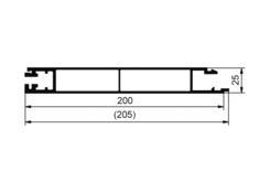 Unteres Pr. Dichtung Eurolock 200mm, Al