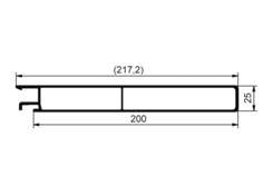 Oberes Profil Eurolock 200mm, Al