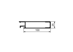 Oberes Profil Eurolock 100mm, Al