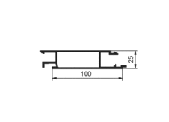 Mittelprofil Eurolock 100mm, Elox