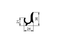 Gutter profile, anodized