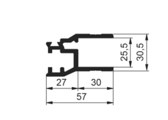 Edging profile K20 side, anodized