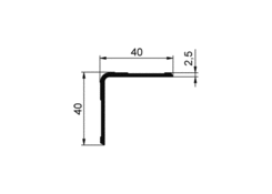 Profil wewn. L 40x40mm, anoda