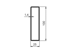 Profil deski plandek 100x25 anod.