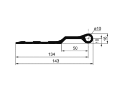 Hinge blade profile anodized