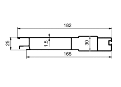 integr.hinge profile 4w door out, anod