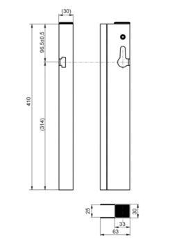 Edging profile for lock 410 left