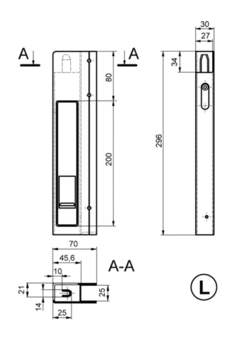 SAFEGRIP lock/300 L, anodized