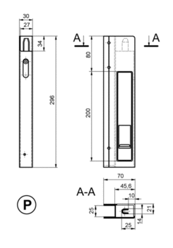 Verschluss SAFEGRIP o.Anschlag 300 R, elx